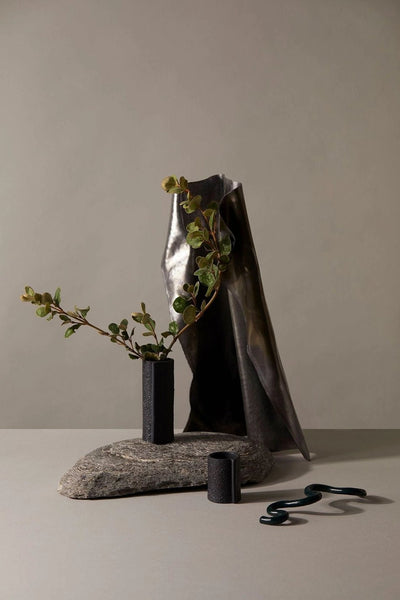 Burlap Vase - Small Black Burlap Vase - Small Black