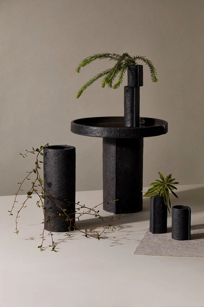 Burlap Vase - Small Black - Winston and Finch