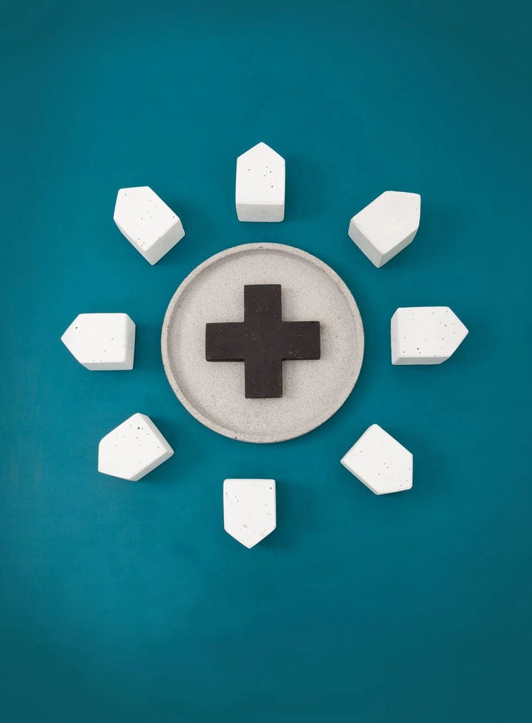 Concrete Cross Trivet - Black - Winston and Finch