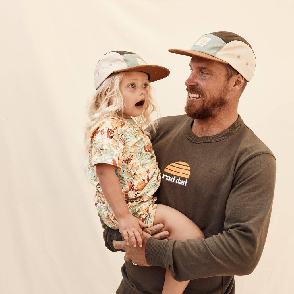 Rad Dad Spliced 5 Panel Cap - Khaki - Winston and Finch