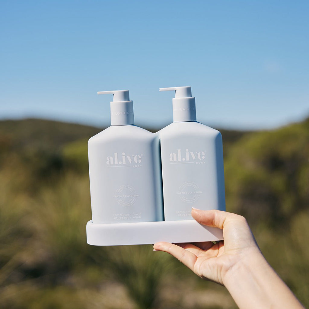 WASH & LOTION DUO + TRAY - COASTAL WILDFLOWER - Winston and Finch