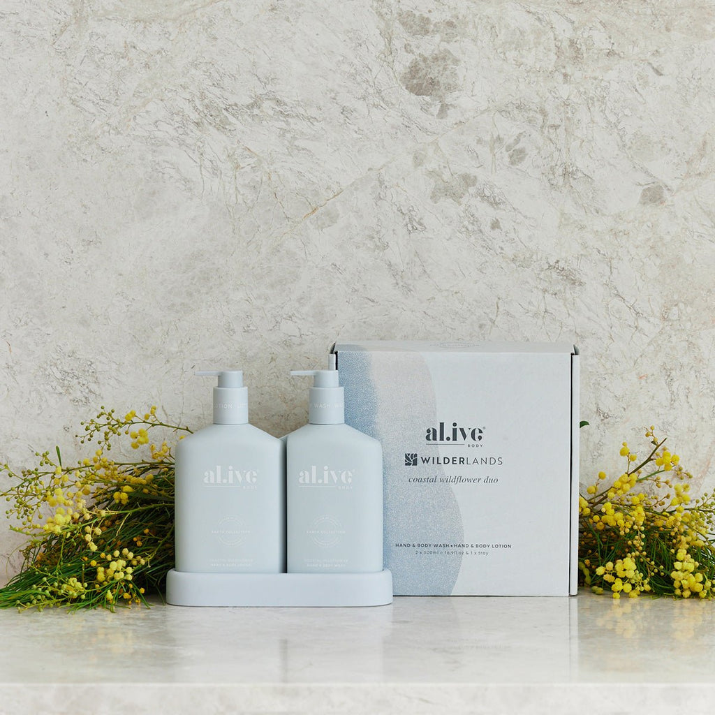 WASH & LOTION DUO + TRAY - COASTAL WILDFLOWER - Winston and Finch