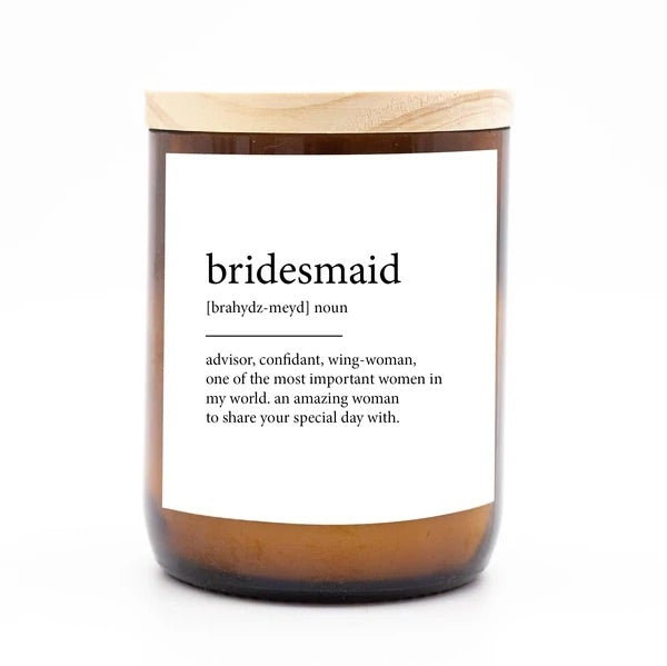Dictionary Meaning Soy Candle - Bridesmaid