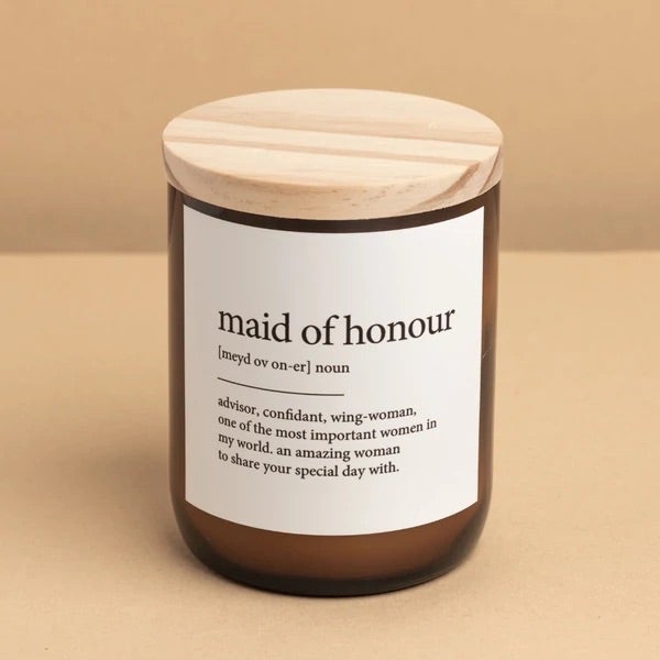 Dictionary Meaning Soy Candle - Maid of Honour - Winston and Finch