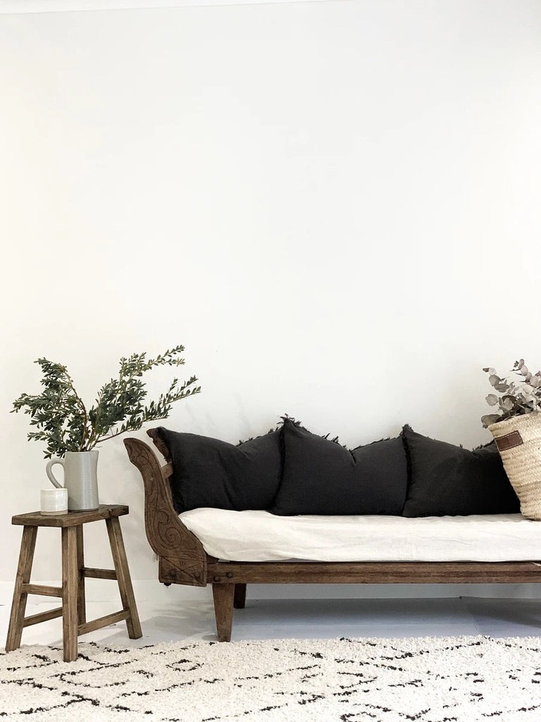 Ramie Lumbar Cushion - Charcoal - Winston and Finch