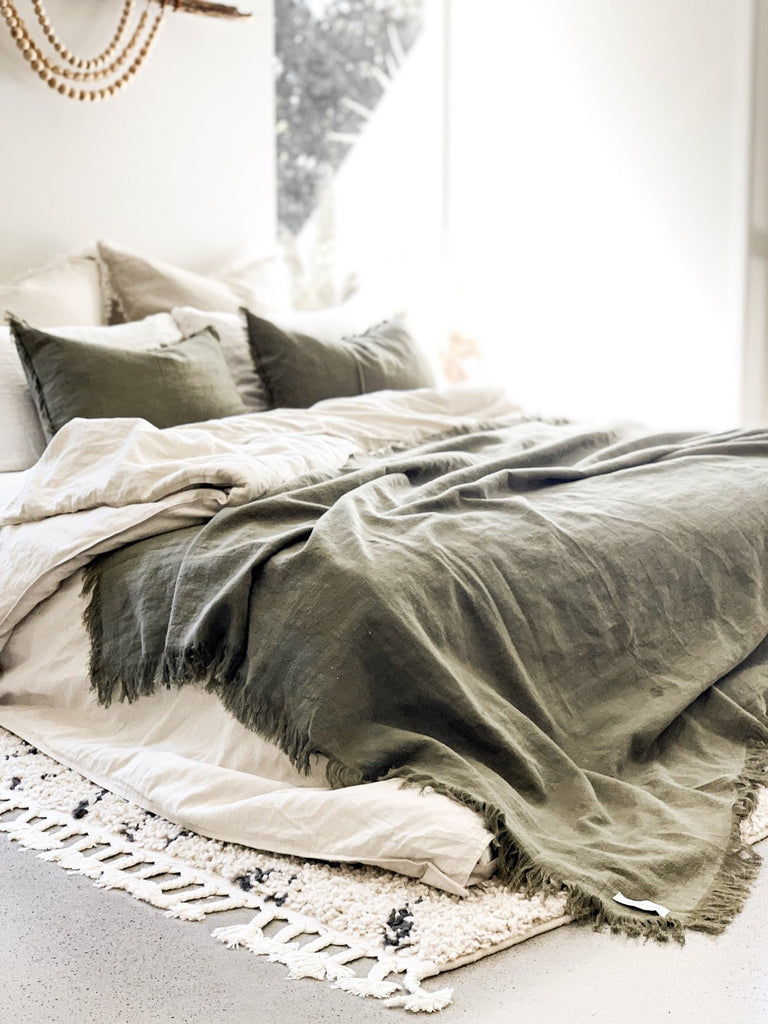 Ramie Lumbar Cushion - Olive - Winston and Finch