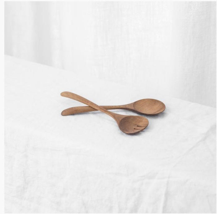 Teak Salad Servers | Small - Winston and Finch