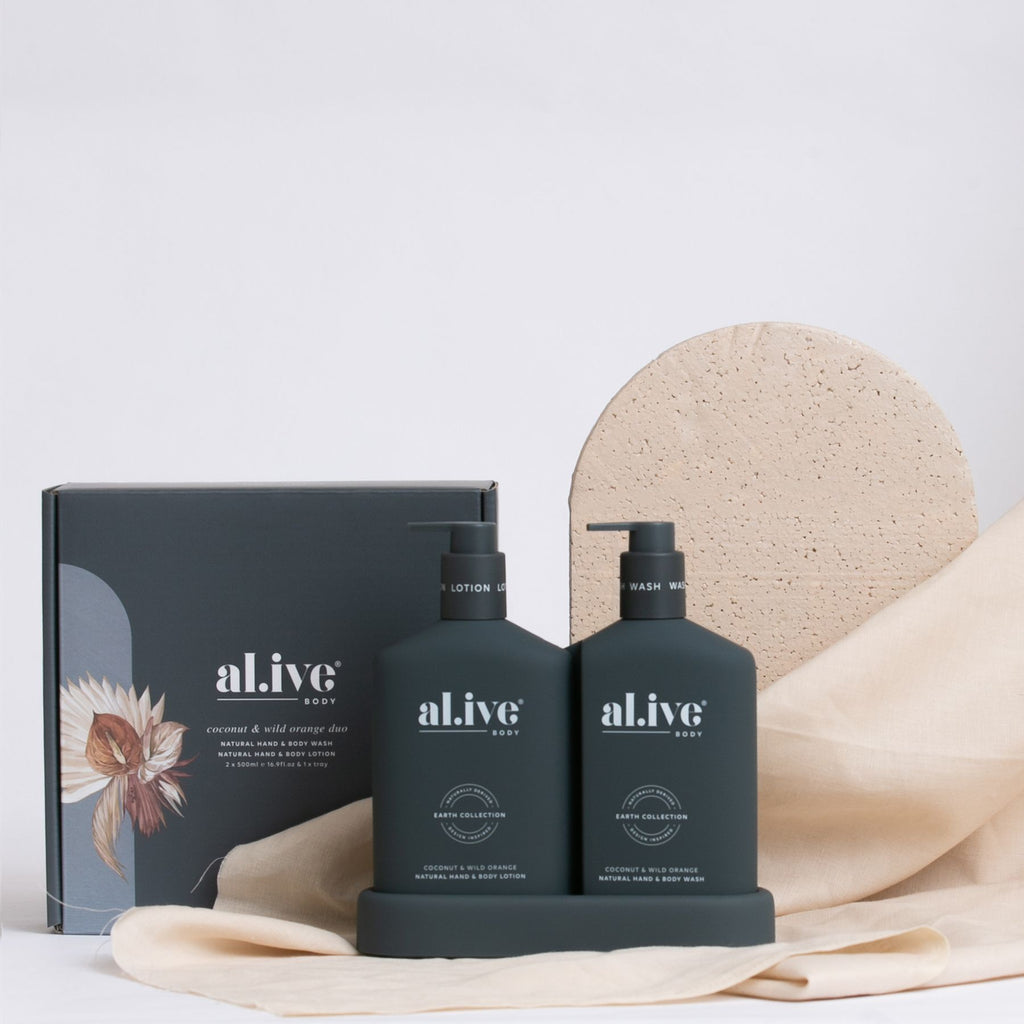 WASH & LOTION DUO + TRAY - COCONUT & WILD ORANGE - Winston and Finch