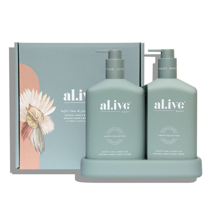 WASH & LOTION DUO + TRAY - KAFFIR LIME & GREEN TEA - Winston and Finch