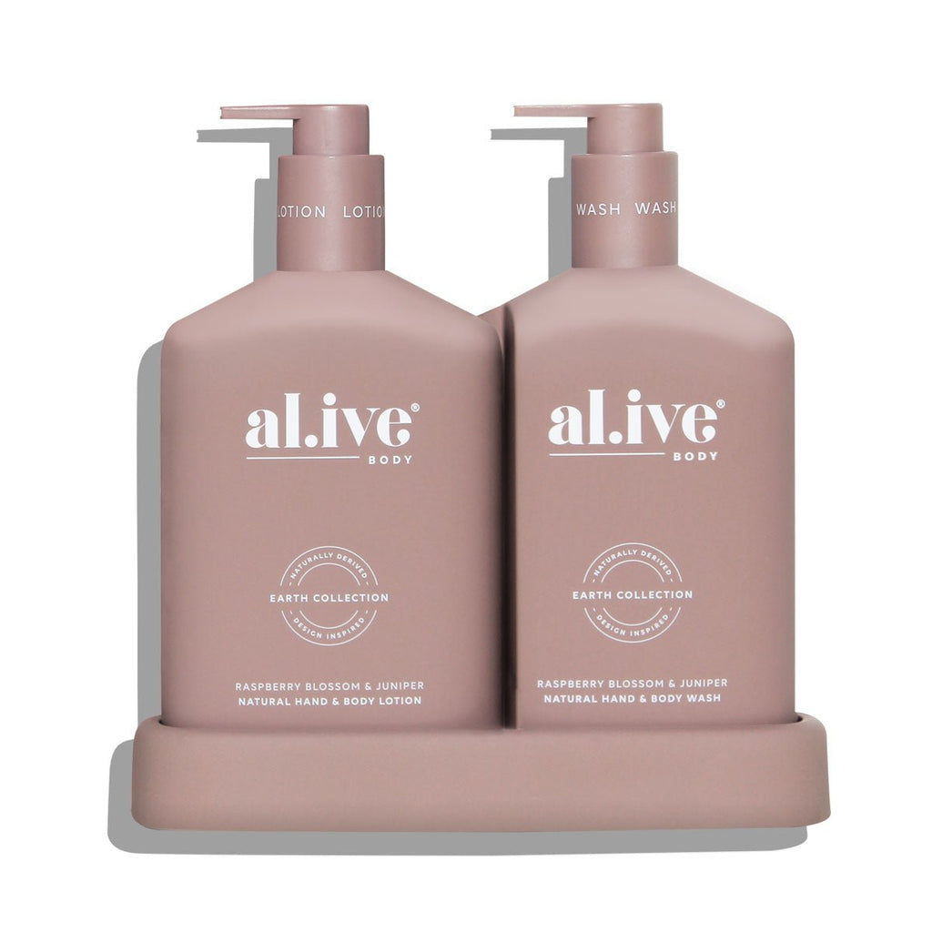 WASH & LOTION DUO + TRAY - RASPBERRY BLOSSOM & JUNIPER - Winston and Finch