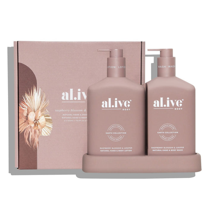 WASH & LOTION DUO + TRAY - RASPBERRY BLOSSOM & JUNIPER - Winston and Finch