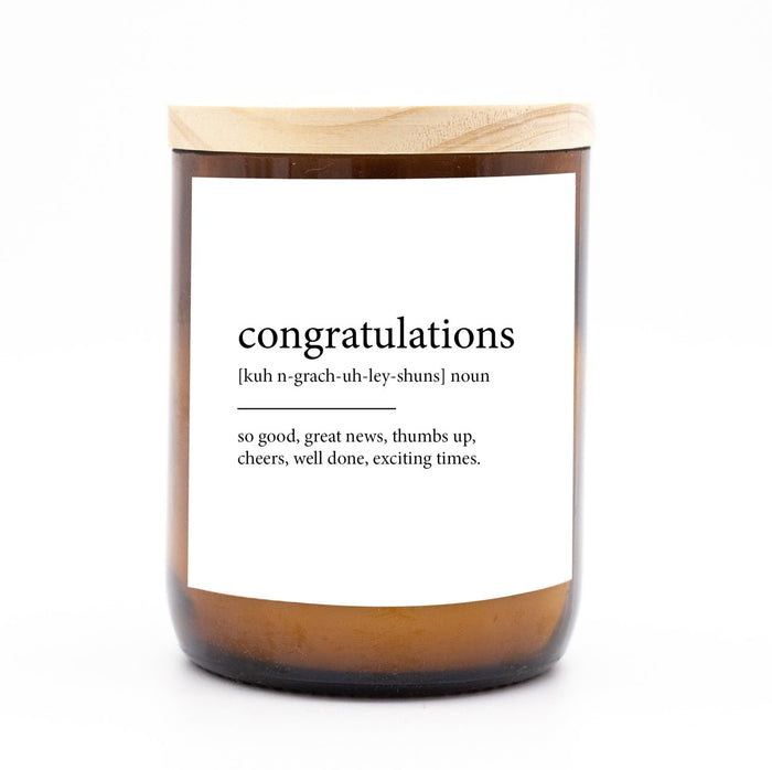 Dictionary Meaning Soy Candle - Congratulations - Winston and Finch