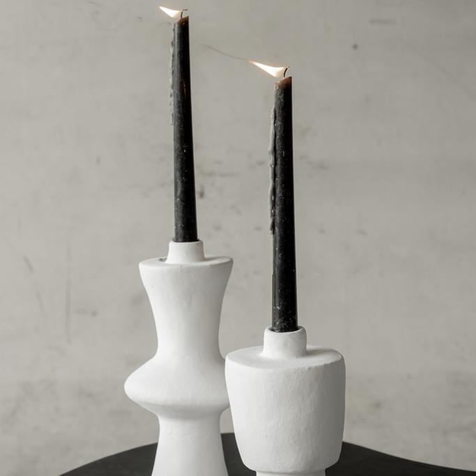 Newton Candle Holder Set | White - Winston and Finch