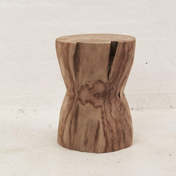 PREORDER - Devi Hourglass Tree Stump Stool - Winston and Finch